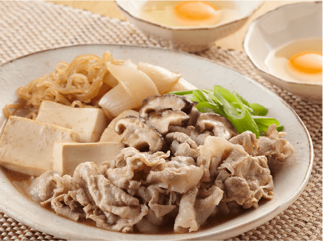 豚しゃぶ肉のすき焼き風煮込み