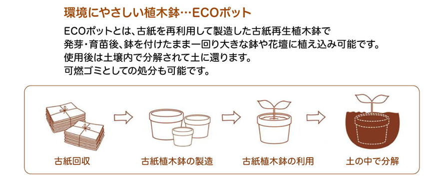 環境にやさしい植木鉢 ECOポット